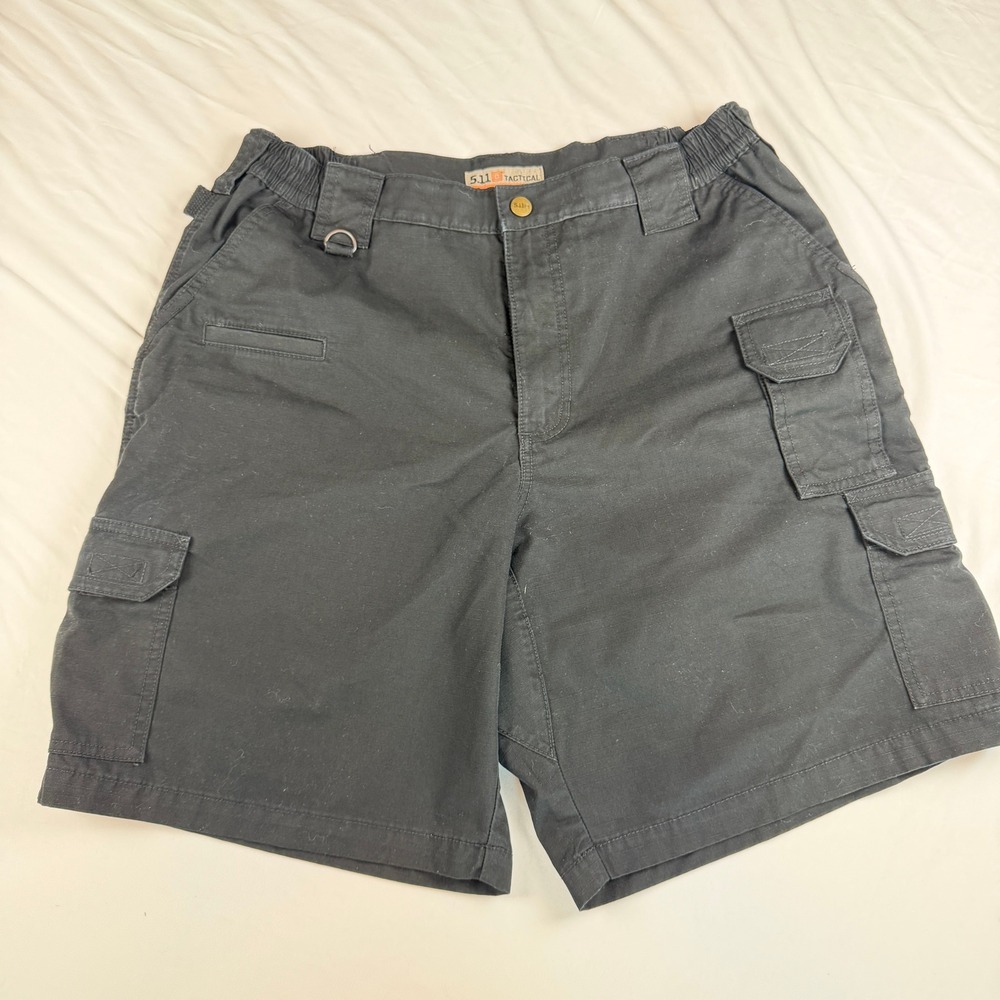 5.11 Tactical Mens Black Ripstop Cargo Shorts Size 36 Utility Work Outdoor